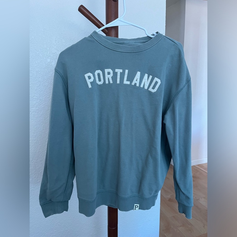 Blue green Portland gear crew neck